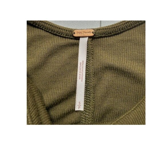 Free People Women’s Green Top Small Petite Boho-Chic - Picture 3 of 5